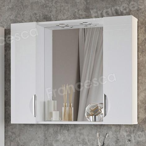 Шкаф-зеркало Francesca Доминго 90 купить в Москве по цене от 12690р. в интернет-магазине mebel-v-vannu.ru
