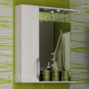 Шкаф-зеркало Francesca Доминго 50 белый, левый купить в Москве по цене от 8020р. в интернет-магазине mebel-v-vannu.ru