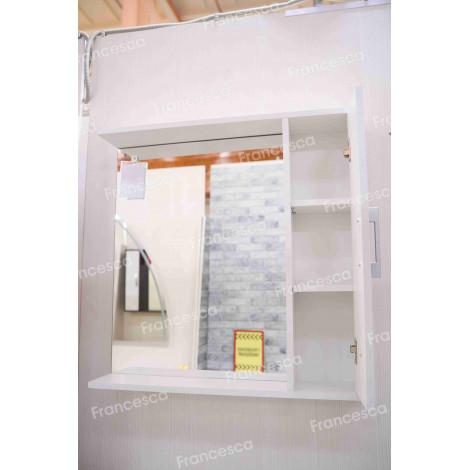Шкаф-зеркало Francesca Eco 75 белый купить в Москве по цене от 5860р. в интернет-магазине mebel-v-vannu.ru