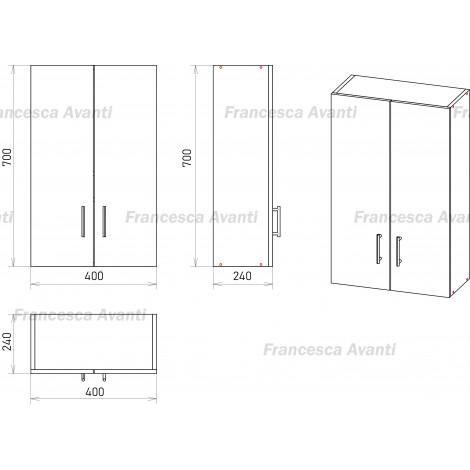Шкаф навесной Francesca 40 см купить в Москве по цене от 4830р. в интернет-магазине mebel-v-vannu.ru