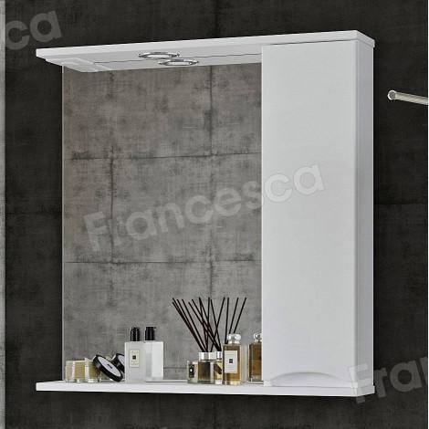 Зеркало-шкаф Венеция Амали 80 белый, правый купить в Москве по цене от 7590р. в интернет-магазине mebel-v-vannu.ru