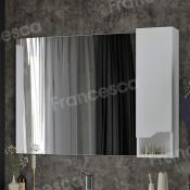 Зеркало-шкаф Венеция Неаполь 100 белый глянец, левый купить в Москве по цене от 7590р. в интернет-магазине mebel-v-vannu.ru