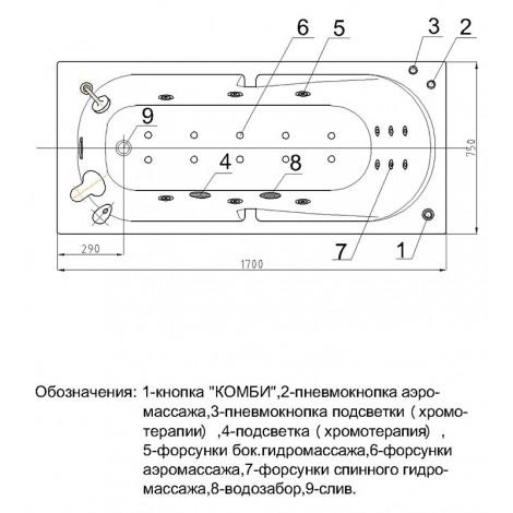 Акриловая ванна Акватек Лея 170 см купить в Москве по цене от 21301р. в интернет-магазине mebel-v-vannu.ru