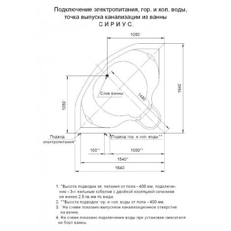 Акриловая ванна Акватек Сириус купить в Москве по цене от 65610р. в интернет-магазине mebel-v-vannu.ru