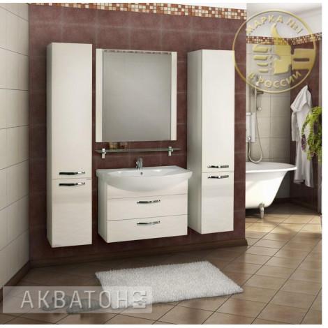 Комплект мебели Акватон Ария 80 М белый подвесной купить в Москве по цене от 29067р. в интернет-магазине mebel-v-vannu.ru