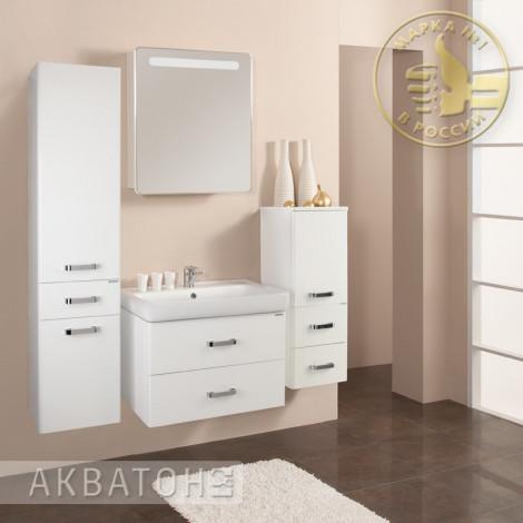 Комплект мебели Акватон Америна 80 белый купить в Москве по цене от 42028р. в интернет-магазине mebel-v-vannu.ru