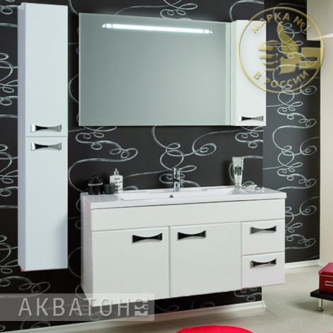 Комплект мебели Акватон Диор 120 белый купить в Москве по цене от 52020р. в интернет-магазине mebel-v-vannu.ru