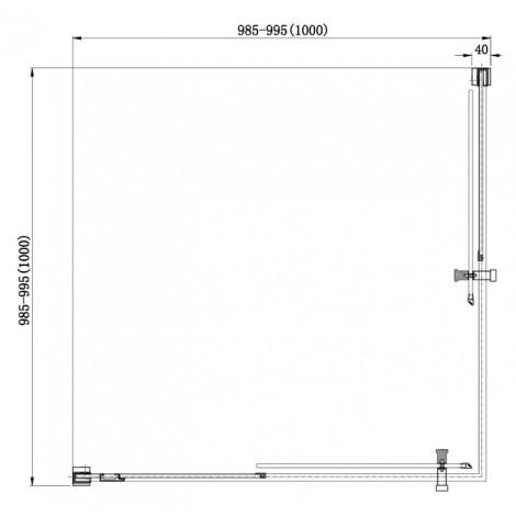 Душевой уголок Aquanet Delta Cube NPE1142 100x100 см 00183843 купить в Москве по цене от 57190р. в интернет-магазине mebel-v-vannu.ru
