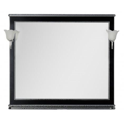 Зеркало Aquanet Валенса 110 черный краколет/серебро 00180296 купить в Москве по цене от 9800р. в интернет-магазине mebel-v-vannu.ru