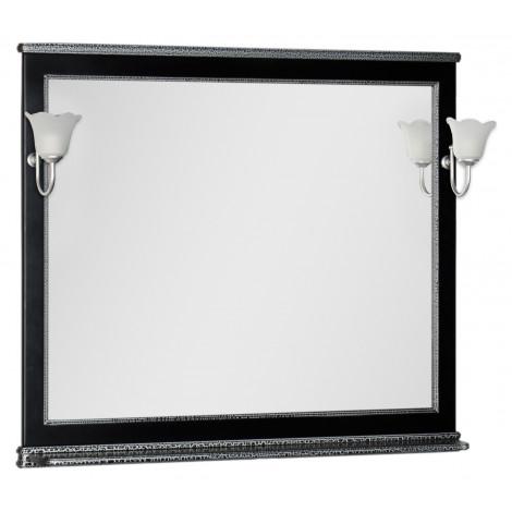 Зеркало Aquanet Валенса 110 черный краколет/серебро 00180296 купить в Москве по цене от 9800р. в интернет-магазине mebel-v-vannu.ru