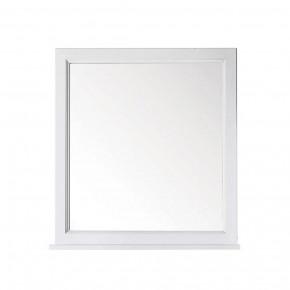 Зеркало ASB-Woodline Гранда 80 белый/патина серебро