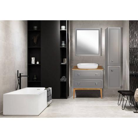 Тумба с раковиной ASB-Woodline Каталина 80 серая купить в Москве по цене от 71340р. в интернет-магазине mebel-v-vannu.ru