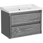 Тумба с раковиной ASB-Woodline Лорена 80 grigio, подвесная купить в Москве по цене от 57145р. в интернет-магазине mebel-v-vannu.ru