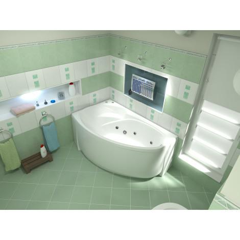 Акриловая ванна Bas Флорида 160 см L с г/м купить в Москве по цене от 68200р. в интернет-магазине mebel-v-vannu.ru