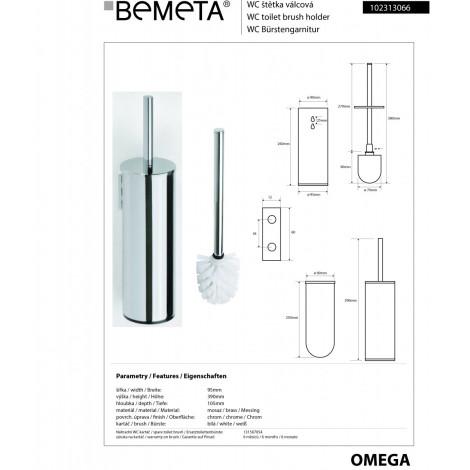 Туалетная щетка с держателем BEMETA OMEGA 102313066 купить в Москве по цене от 6558р. в интернет-магазине mebel-v-vannu.ru