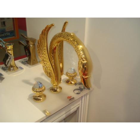 Смеситель Effepi CRYSTAL 23037-DS для раковины золото купить в Москве по цене от 116740р. в интернет-магазине mebel-v-vannu.ru