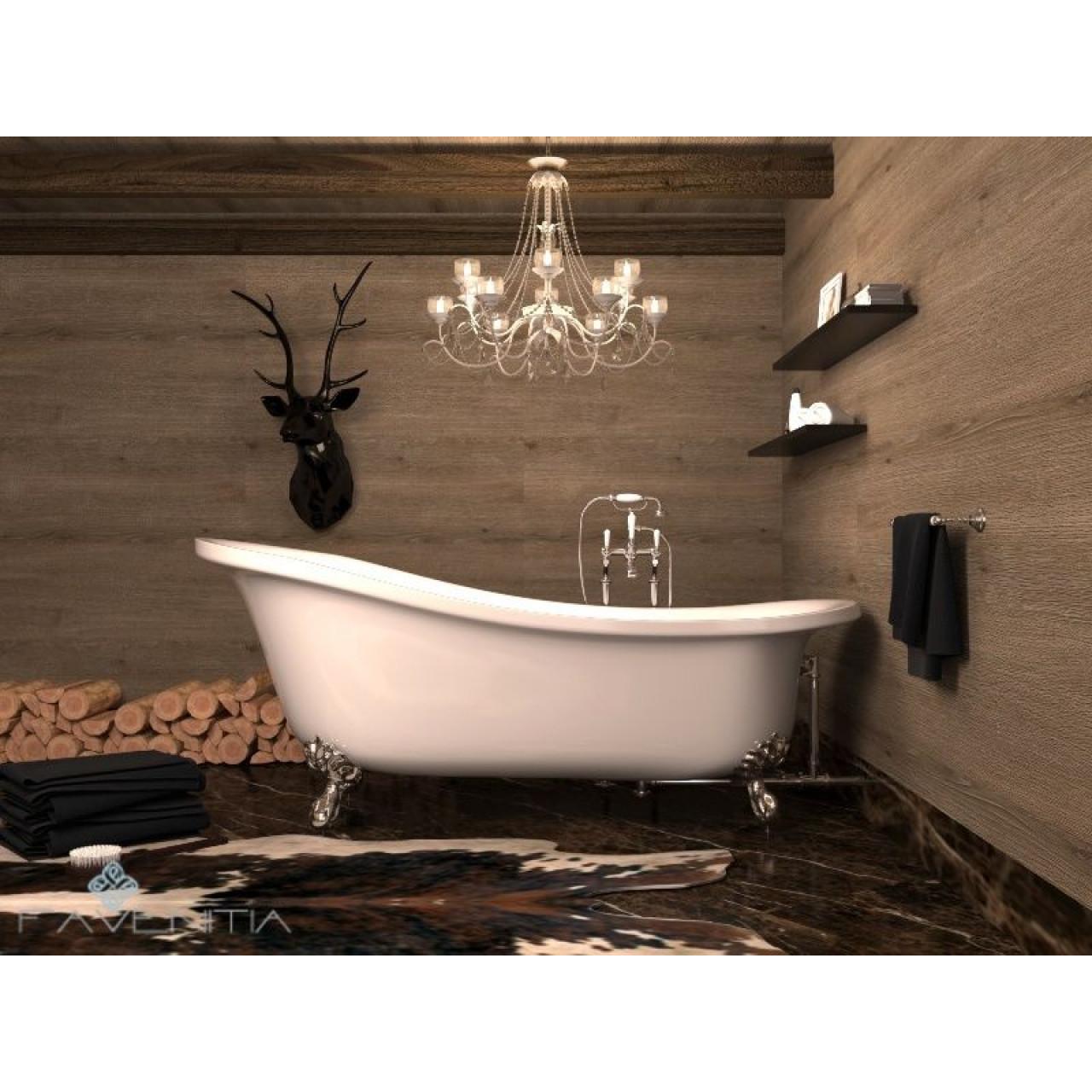 Отдельностоящая Акриловая ванна Favenitia Loretta купить в Москве по цене от 58650р. в интернет-магазине mebel-v-vannu.ru