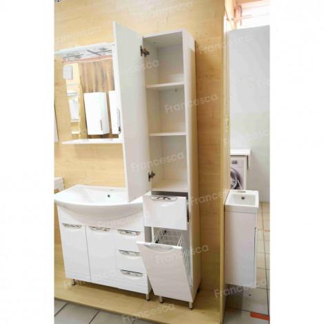 Пенал Francesca Доминго 30 с бельевой корзиной, с подсветкой, левый купить в Москве по цене от 14990р. в интернет-магазине mebel-v-vannu.ru