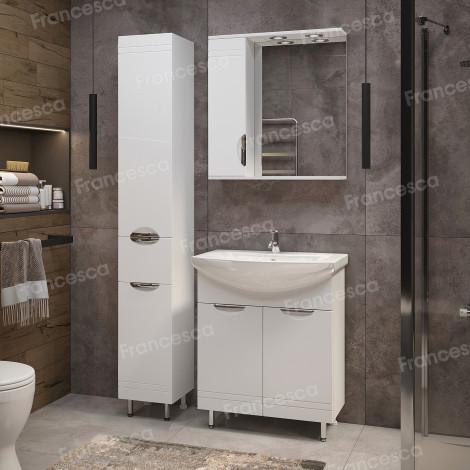 Пенал Francesca Доминго 30 с бельевой корзиной, с подсветкой, левый купить в Москве по цене от 14990р. в интернет-магазине mebel-v-vannu.ru