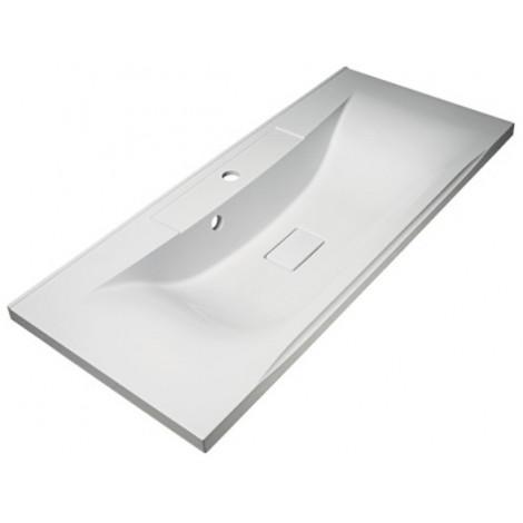 Тумба с раковиной Francesca Доминго 120 белый (2ящ+4дв, ум. Milen 120), с подсветкой купить в Москве по цене от 35990р. в интернет-магазине mebel-v-vannu.ru