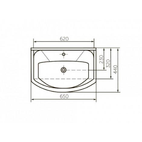 Тумба с раковиной Francesca Доминго 65, с подсветкой купить в Москве по цене от 13230р. в интернет-магазине mebel-v-vannu.ru