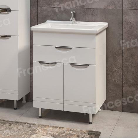 Тумба с раковиной Francesca Доминго 60 с ящиком, с подсветкой купить в Москве по цене от 19279р. в интернет-магазине mebel-v-vannu.ru