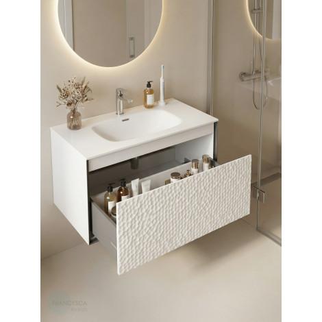 Тумба с раковиной Francesca Avanti Panda art 2510-1000-T купить в Москве по цене от 53990р. в интернет-магазине mebel-v-vannu.ru