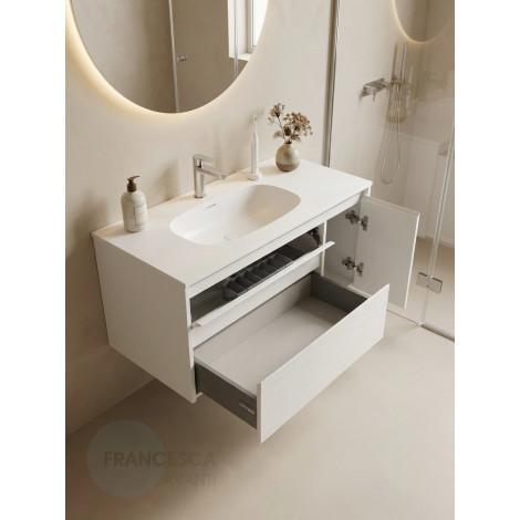 Тумба с раковиной Francesca Avanti Panda art 2513-1000-T купить в Москве по цене от 57800р. в интернет-магазине mebel-v-vannu.ru