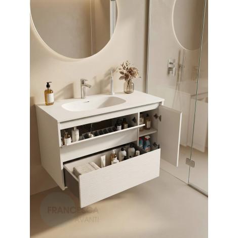 Тумба с раковиной Francesca Avanti Panda art 2513-1000-T купить в Москве по цене от 57800р. в интернет-магазине mebel-v-vannu.ru