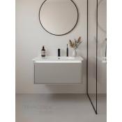 Тумба с раковиной Francesca Avanti Panda 80, DR-01-80, подвесная, с подсветкой, серая купить в Москве по цене от 36000р. в интернет-магазине mebel-v-vannu.ru