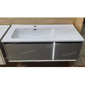 Тумба с раковиной Francesca Avanti Panda 100, DR-02-100, подвесная, с подсветкой, серая купить в Москве по цене от 41000р. в интернет-магазине mebel-v-vannu.ru