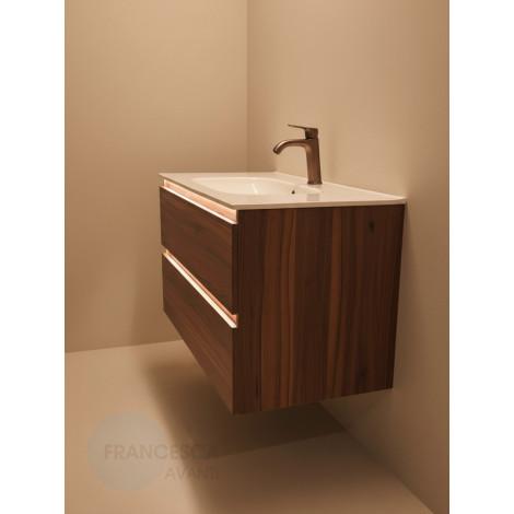 Тумба с раковиной Francesca Avanti Panda 100,DR-03-100, подвесная, дуб, с подсветкой купить в Москве по цене от 44000р. в интернет-магазине mebel-v-vannu.ru