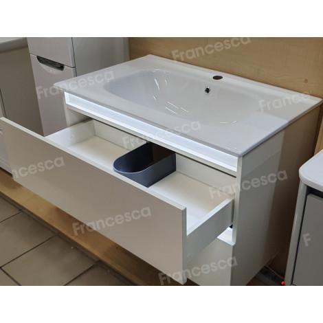 Тумба с раковиной Francesca Avanti Panda 80, DR-03B-80, подвесная, с подсветкой, бежевая купить в Москве по цене от 41000р. в интернет-магазине mebel-v-vannu.ru