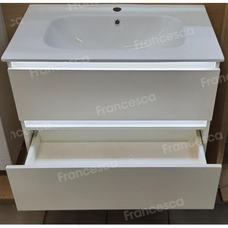 Тумба с раковиной Francesca Avanti Panda 80, DR-03B-80, подвесная, с подсветкой, бежевая купить в Москве по цене от 41000р. в интернет-магазине mebel-v-vannu.ru