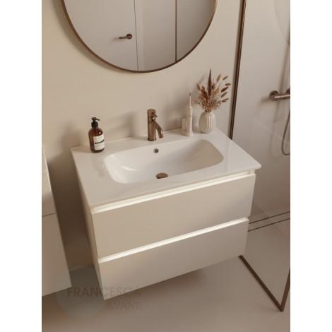 Тумба с раковиной Francesca Avanti Panda 80, DR-03B-80, подвесная, с подсветкой, бежевая купить в Москве по цене от 41000р. в интернет-магазине mebel-v-vannu.ru