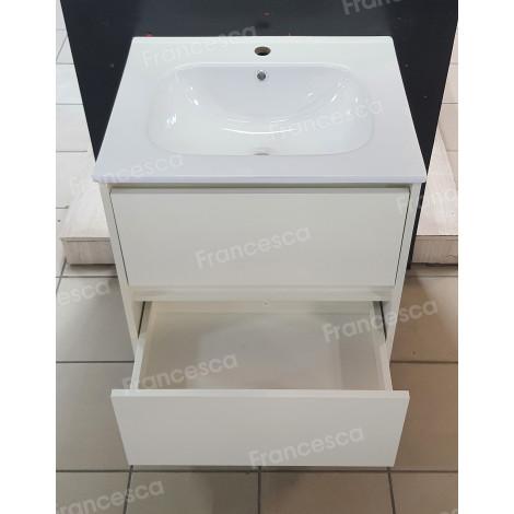 Тумба с раковиной Francesca Avanti Panda 60,DR-04-60, напольная, с подсветкой, бежевая купить в Москве по цене от 38000р. в интернет-магазине mebel-v-vannu.ru