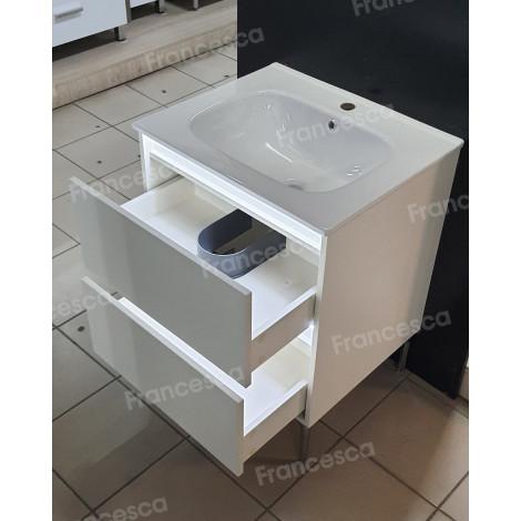 Тумба с раковиной Francesca Avanti Panda 60,DR-04-60, напольная, с подсветкой, бежевая купить в Москве по цене от 38000р. в интернет-магазине mebel-v-vannu.ru