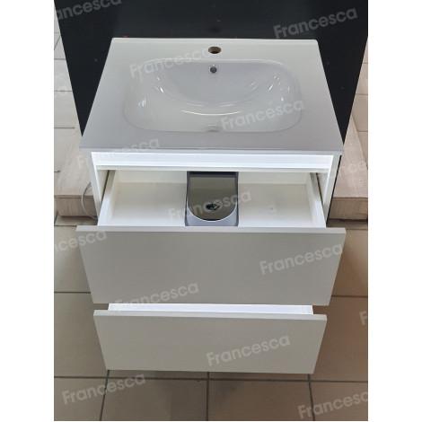 Тумба с раковиной Francesca Avanti Panda 60,DR-04-60, напольная, с подсветкой, бежевая купить в Москве по цене от 38000р. в интернет-магазине mebel-v-vannu.ru