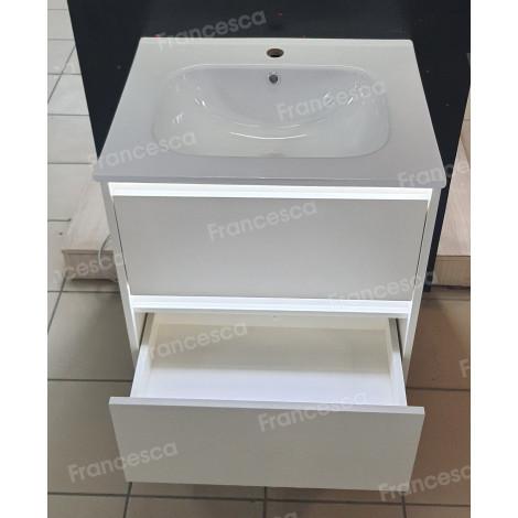 Тумба с раковиной Francesca Avanti Panda 60,DR-04-60, напольная, с подсветкой, бежевая купить в Москве по цене от 38000р. в интернет-магазине mebel-v-vannu.ru