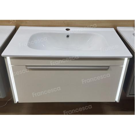 Тумба с раковиной Francesca Avanti Panda 80, DR-05-80, подвесная, бежевая, с подсветкой купить в Москве по цене от 37000р. в интернет-магазине mebel-v-vannu.ru