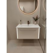 Тумба с раковиной Francesca Avanti Panda 80, DR-05-80, подвесная, бежевая, с подсветкой купить в Москве по цене от 37000р. в интернет-магазине mebel-v-vannu.ru