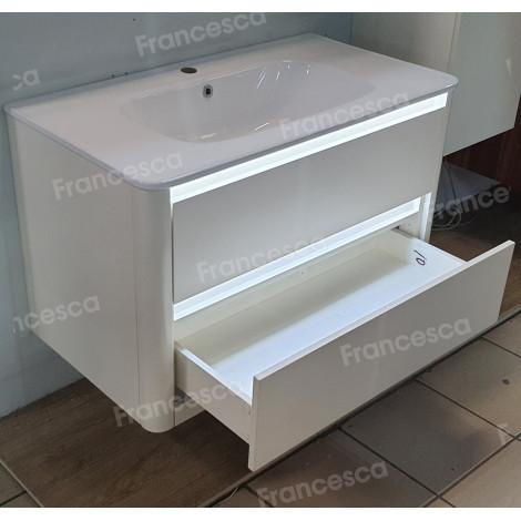 Тумба с раковиной Francesca Avanti Panda 90, DR-06-90, подвесная, бежевая, с подсветкой купить в Москве по цене от 40000р. в интернет-магазине mebel-v-vannu.ru