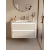 Тумба с раковиной Francesca Avanti Panda 90, DR-06-90, подвесная, бежевая, с подсветкой купить в Москве по цене от 40000р. в интернет-магазине mebel-v-vannu.ru