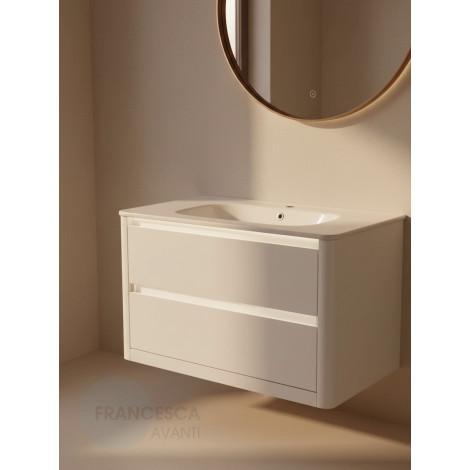 Тумба с раковиной Francesca Avanti Panda 90, DR-06-90, подвесная, бежевая, с подсветкой купить в Москве по цене от 40000р. в интернет-магазине mebel-v-vannu.ru