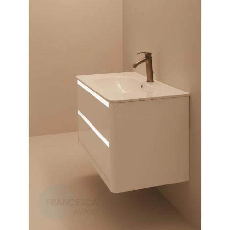 Тумба с раковиной Francesca Avanti Panda 90, DR-06-90, подвесная, бежевая, с подсветкой купить в Москве по цене от 40000р. в интернет-магазине mebel-v-vannu.ru