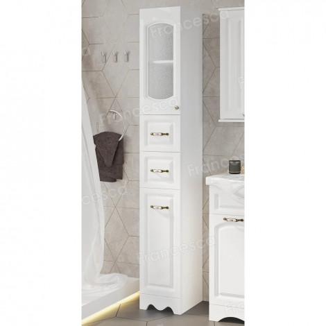 Пенал Francesca Империя 30 с бельевой корзиной белый, левый, с подсветкой Пенал Francesca Империя 30 с бельевой корзиной белый, левый, с подсветкой купить в Москве по цене от 12600р. в интернет-магазине mebel-v-vannu.ru