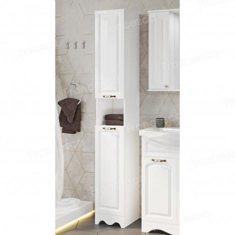 Пенал Francesca Империя 30 с 2 дверцами, белый, с подсветкой купить в Москве по цене от 11594р. в интернет-магазине mebel-v-vannu.ru