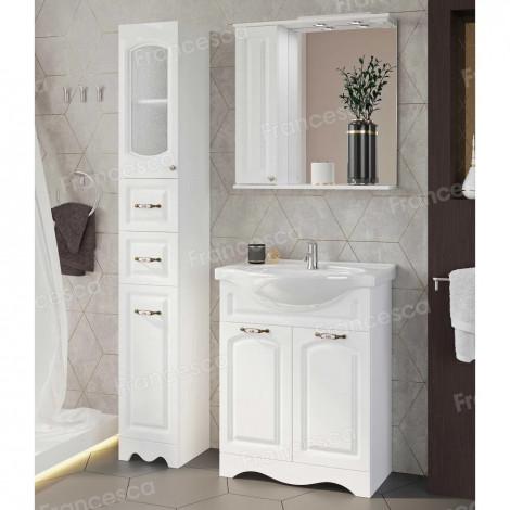 Пенал Francesca Империя 30 с бельевой корзиной белый, левый, с подсветкой Пенал Francesca Империя 30 с бельевой корзиной белый, левый, с подсветкой купить в Москве по цене от 12600р. в интернет-магазине mebel-v-vannu.ru