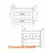 Тумба с раковиной Francesca Империя 80 подвесная, белая (ум. Миранда 80)  купить в Москве по цене от 25980р. в интернет-магазине mebel-v-vannu.ru