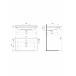 Тумба с раковиной Francesca Империя 80 подвесная, белая (ум. Миранда 80)  купить в Москве по цене от 25980р. в интернет-магазине mebel-v-vannu.ru